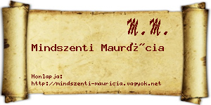 Mindszenti Maurícia névjegykártya